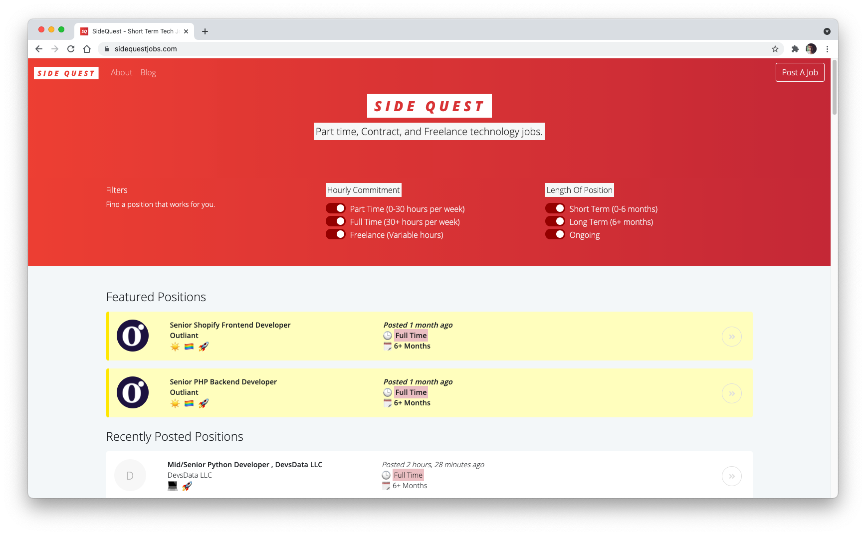 Side Quest Jobs